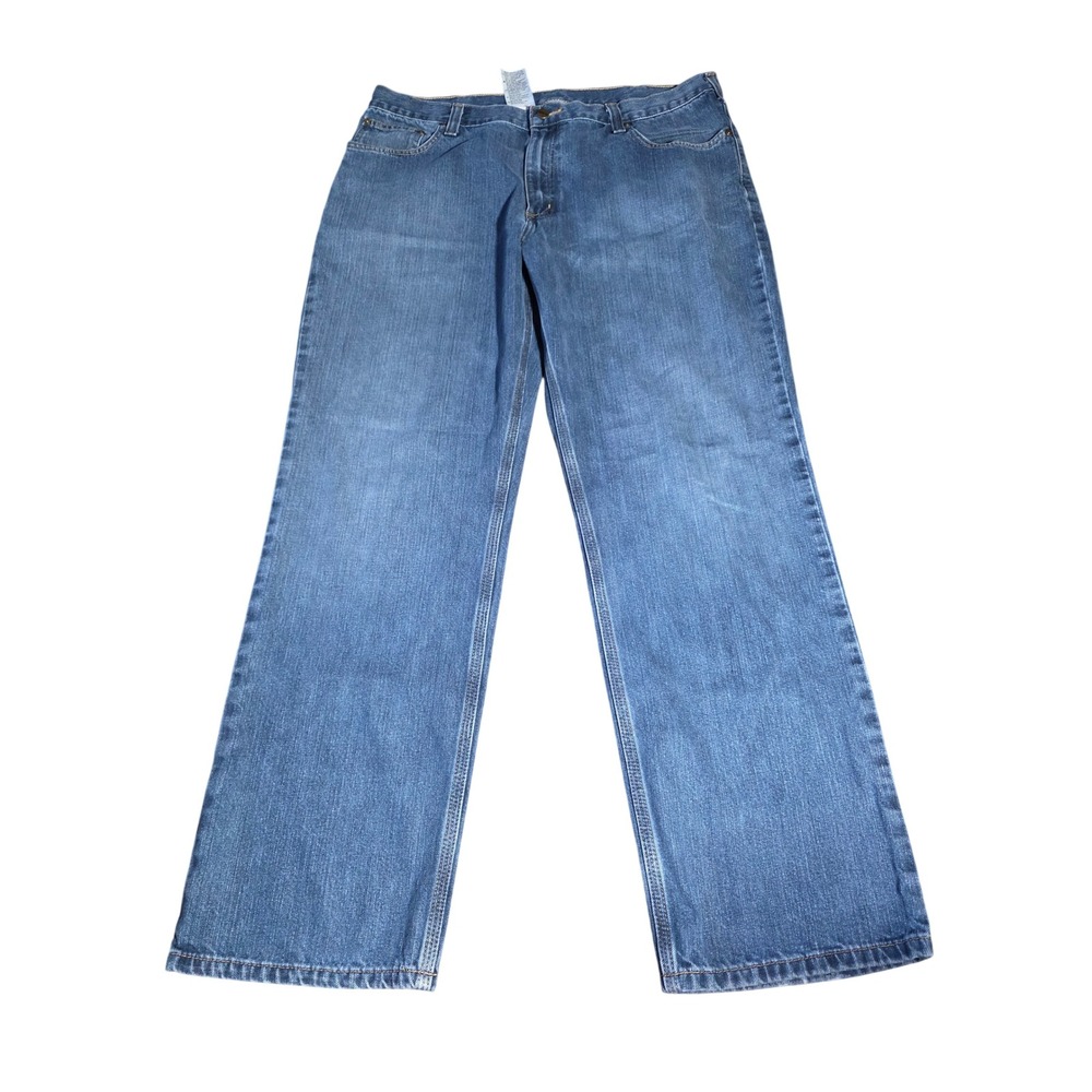 Carhartt Mens 101483-968 Relaxed Fit Straight Leg Blue Denim Jeans 38x32